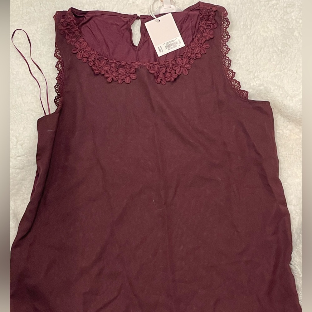 Lauren Conrad Burgundy Tank Top